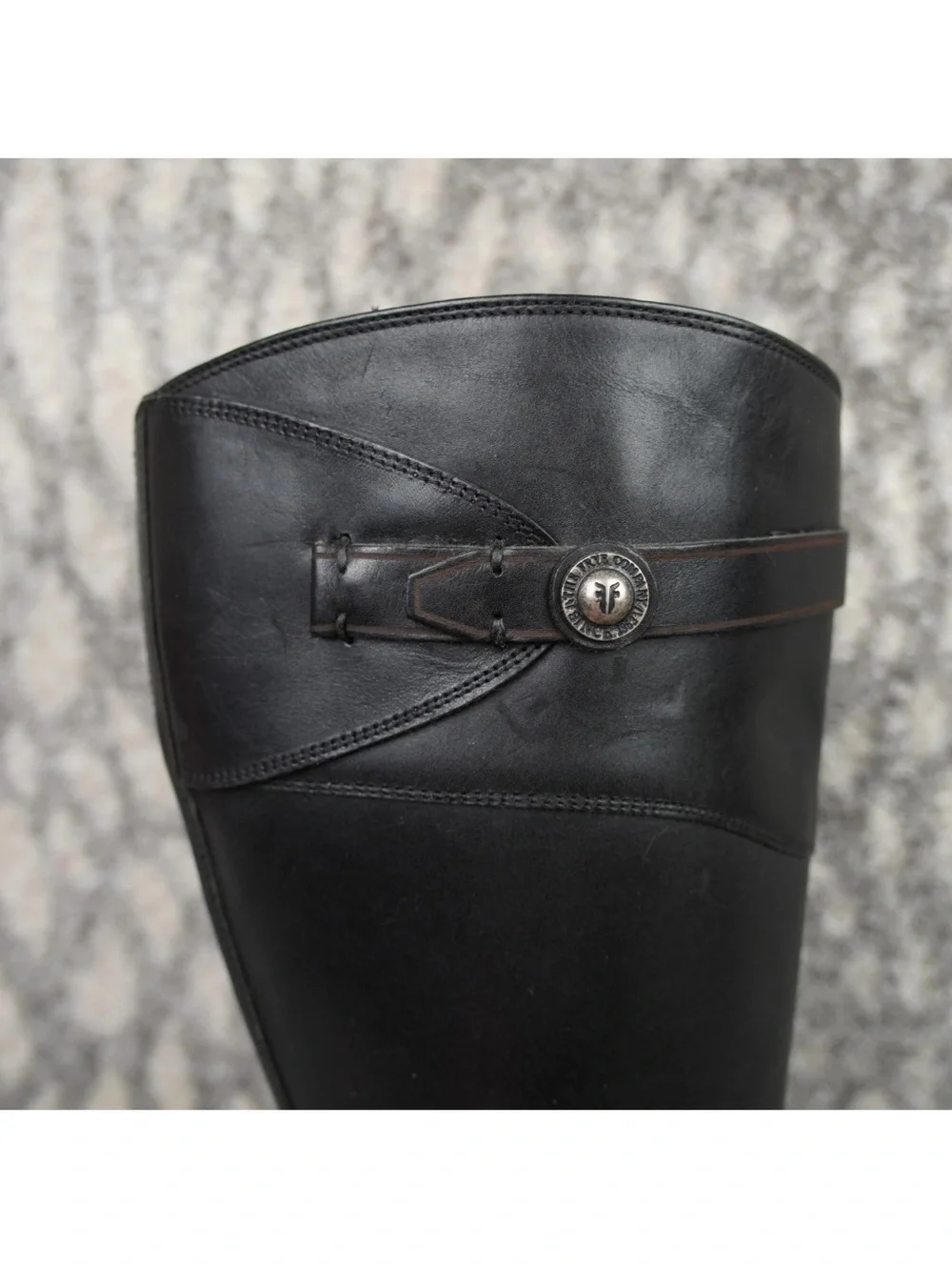 Frye Molly Button Knee High Boots Riding Tall Equestrian Zipper Booties 9.5B BLK